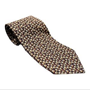 Vintage Disney Donald Duck Microprint Novelty Silk Tie